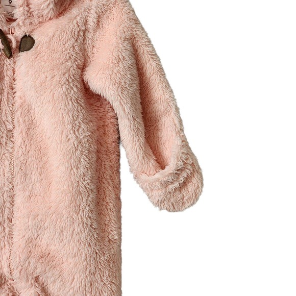 Carter's Baby 9M Clothing Outfit Girls Hooded Sherpa Bunting Pink Bear - Picture 5 of 14